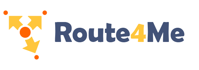 Misuse - Typeface: Route4Me logo recreated with non-approved font, not Open Sans; original font family must be preserved.